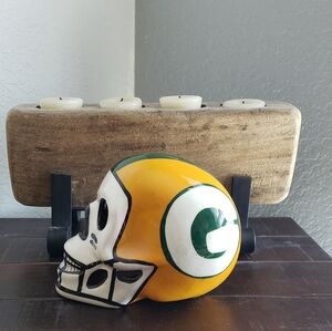 Green Bay Packers Skull Decor